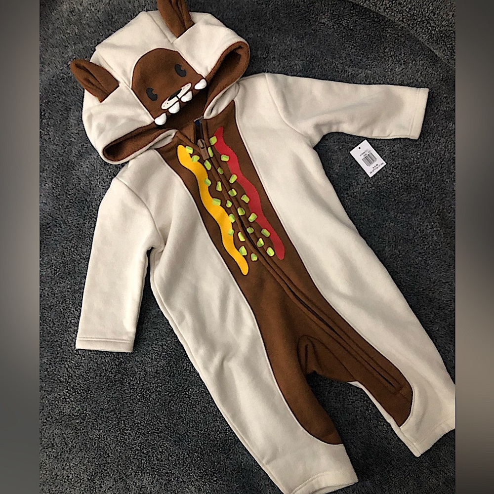 Old Navy Unisex Hot “dog” Puppy Jumpsuit Costume